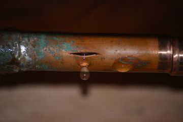 Burst pipe in Meridian